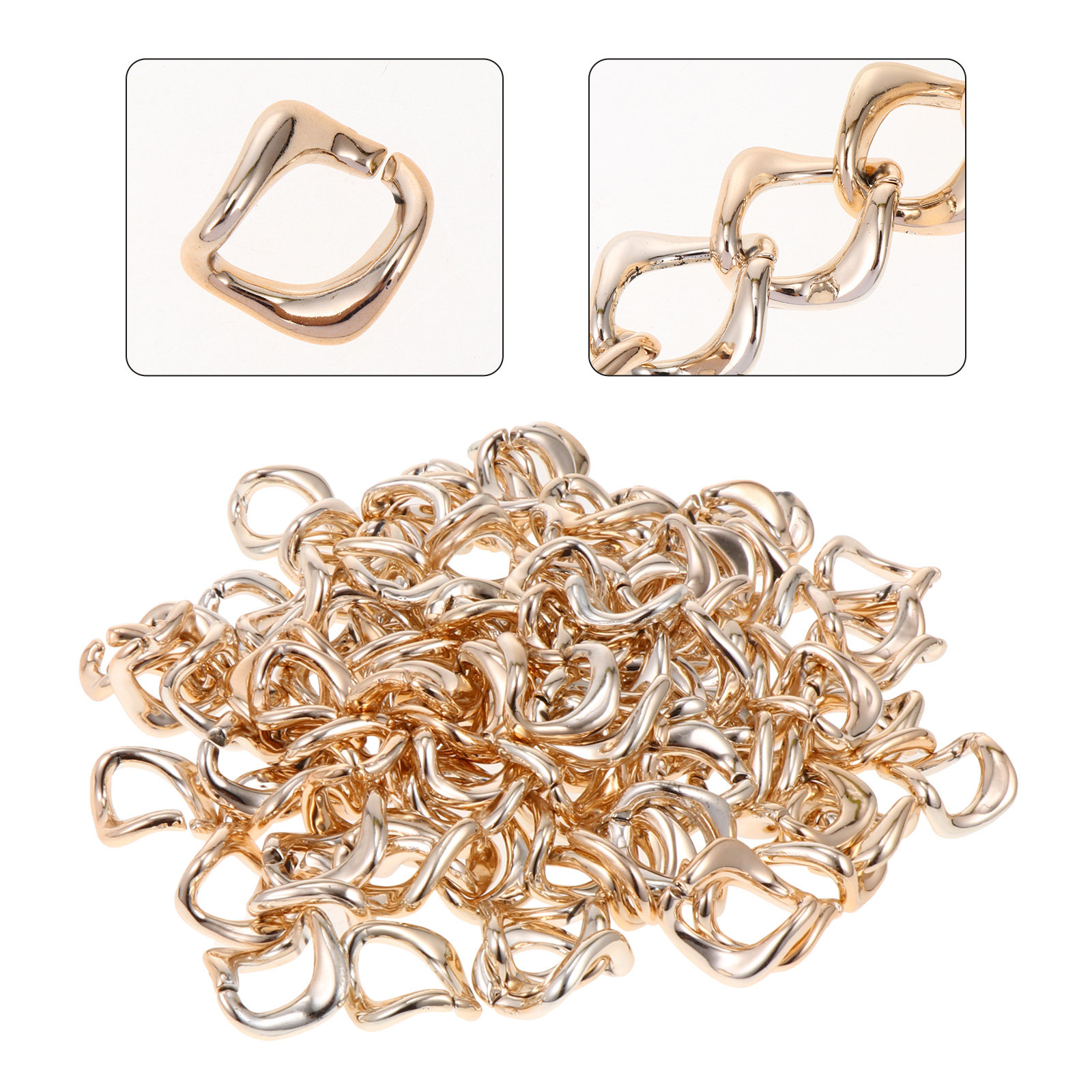 Rose Gold Bracelet - 100Pcs Rose Gold Color Electroplating Plastic