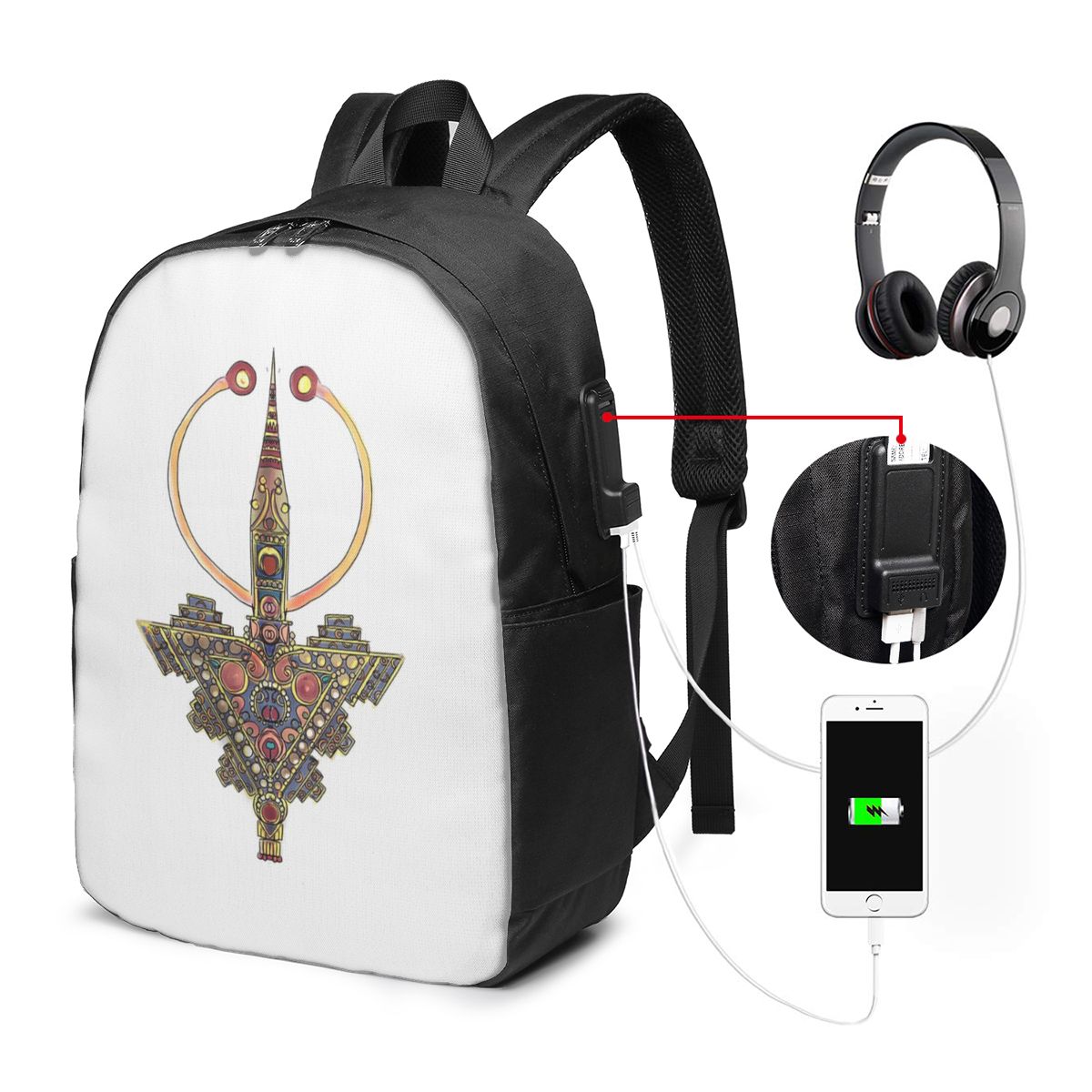 Jewelry & Watches Ltd - Kabyle Jewelry Amazigh MoroccoBackpack Travel Notebook