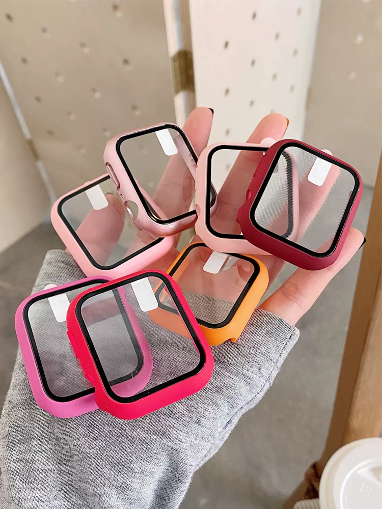 Tempered Glass+Case For Apple  - Jewelry Smart Watches avaliação e preço
