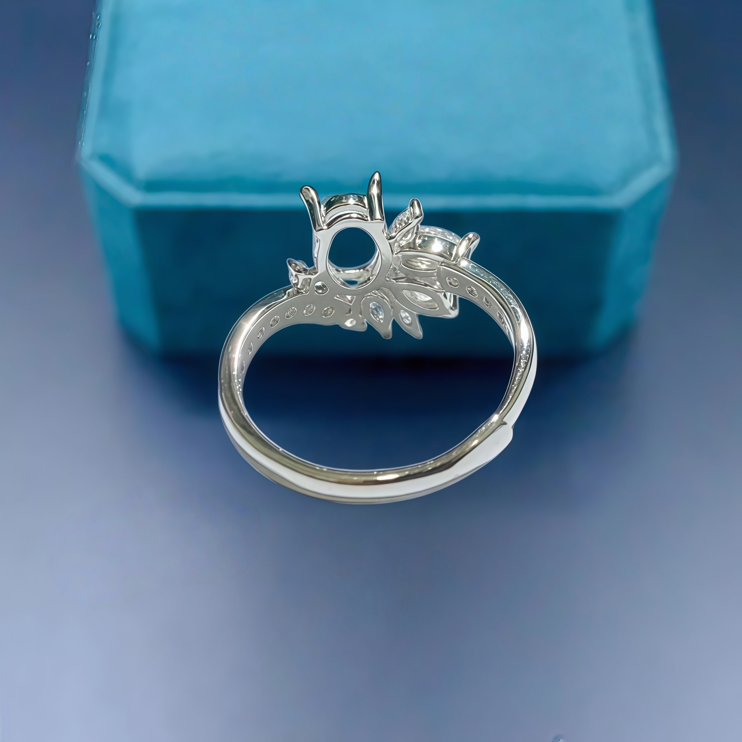 Setting 5*7mm Oval Stone Fashi - Sterling Silver Ring avaliação e preço