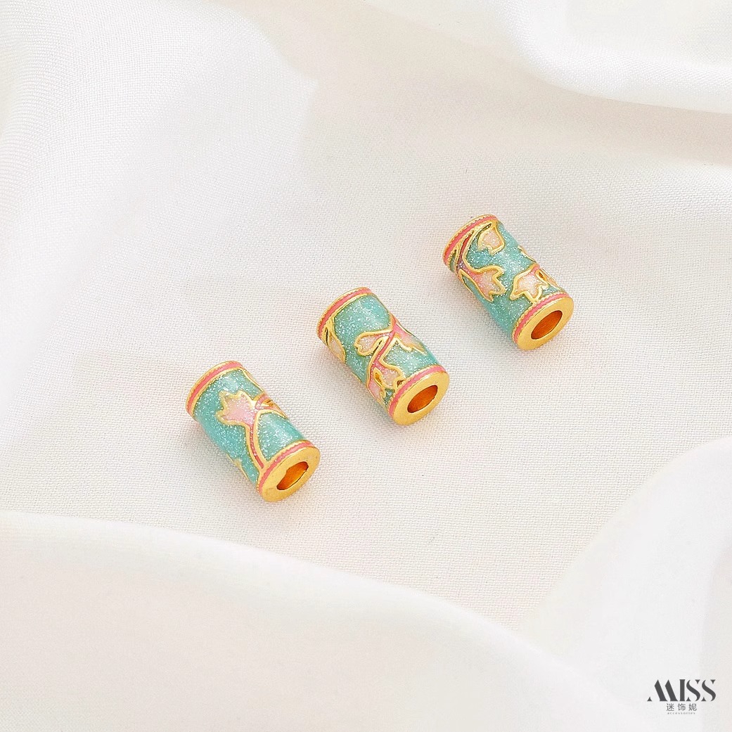 Cloisonne Enamel 18K Gold Plat - Rose Gold Bracelet avaliação e preço