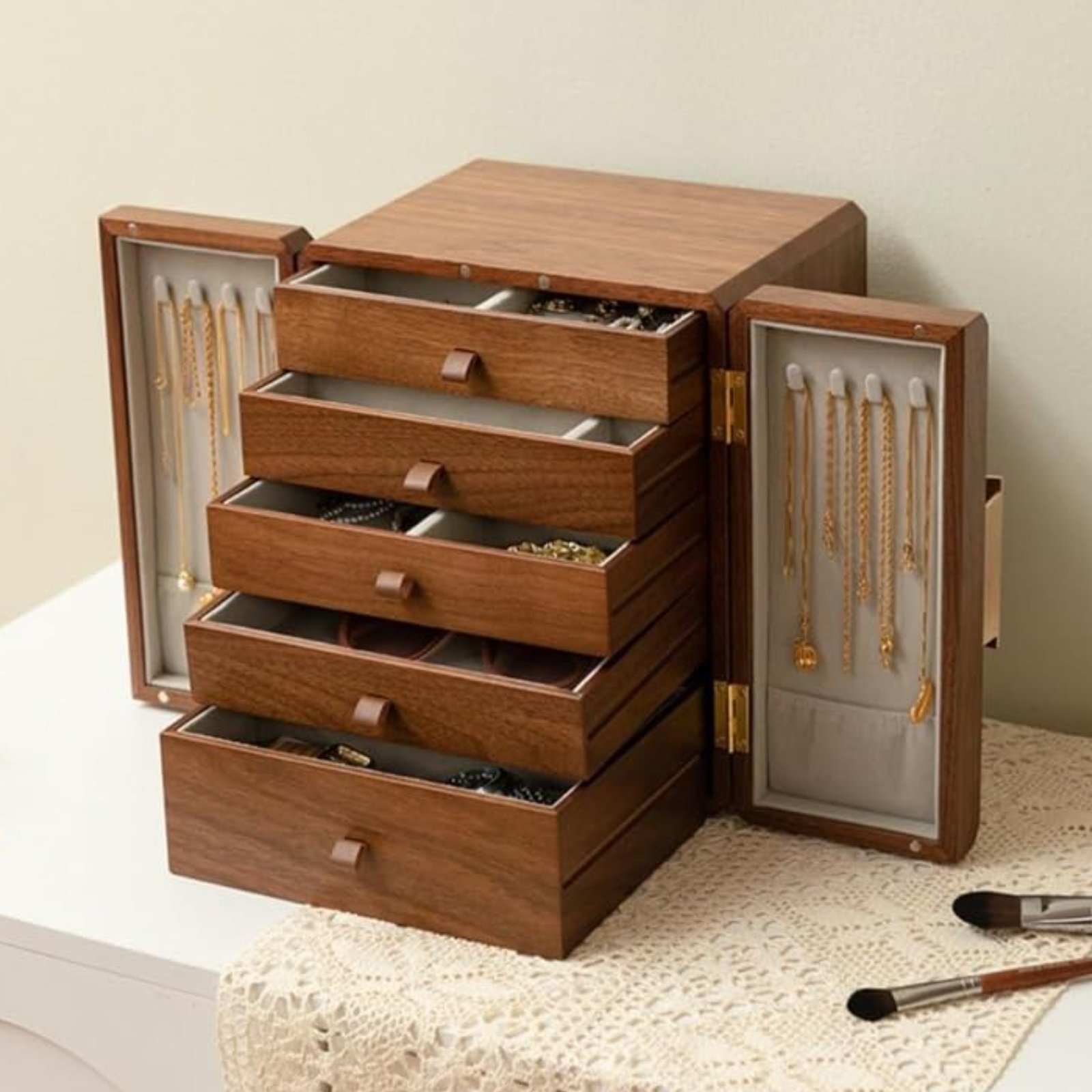 Wooden Jewelry Box New Chinese - Jewelry & Watches Ltd avaliação e preço