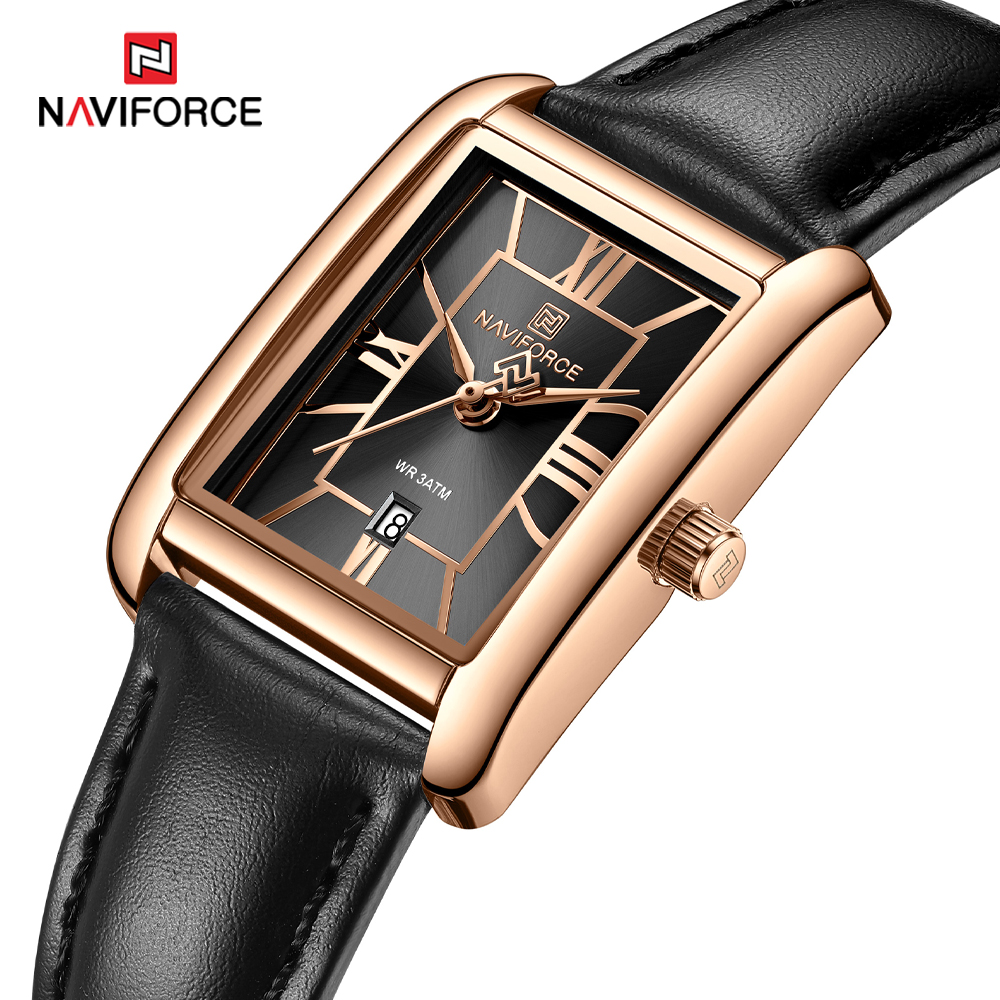 NAVIFORCE Women's Elegant Rect - Jewelry Watches For Ladies avaliação e preço