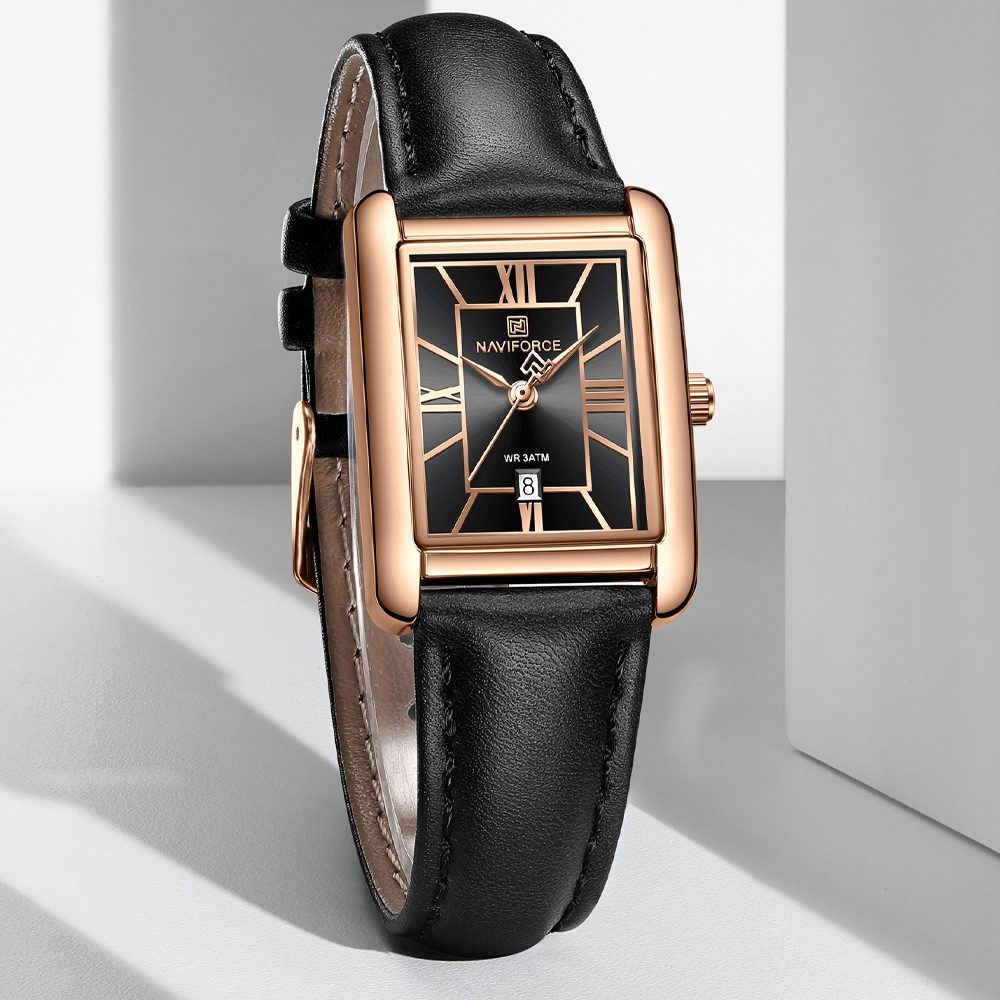 NAVIFORCE Women's Elegant Rect - Jewelry Watches For Ladies avaliação e preço