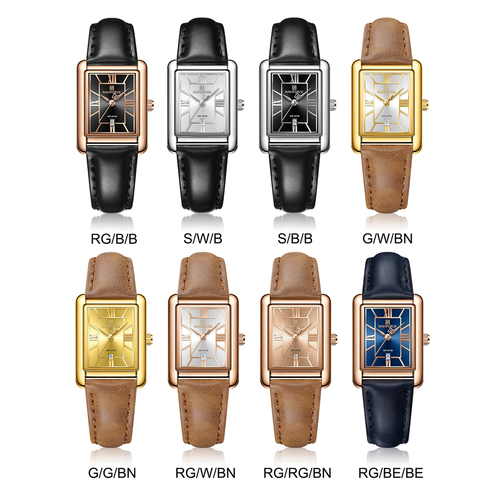 NAVIFORCE Women's Elegant Rect - Jewelry Watches For Ladies avaliação e preço
