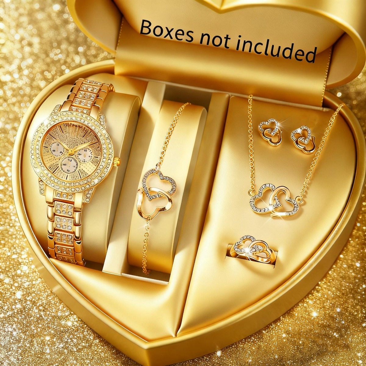 6PCS Luxury Rhinestone Women W - Jewelry Watches For Ladies avaliação e preço