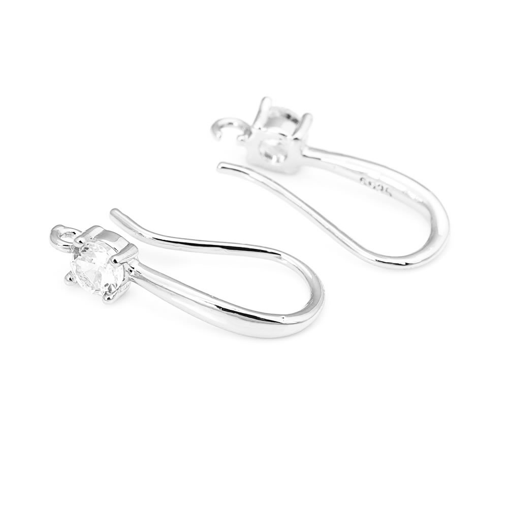 18K Gold Color Brass with Zirc - Hoop Earrings avaliação e preço