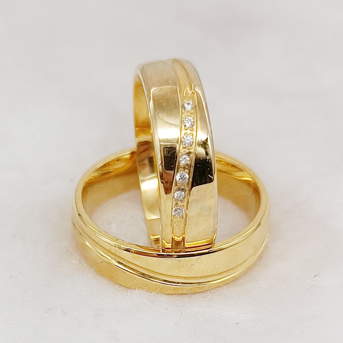 Western Shiny Lover's Couples  - Titanium Steel Ring avaliação e preço
