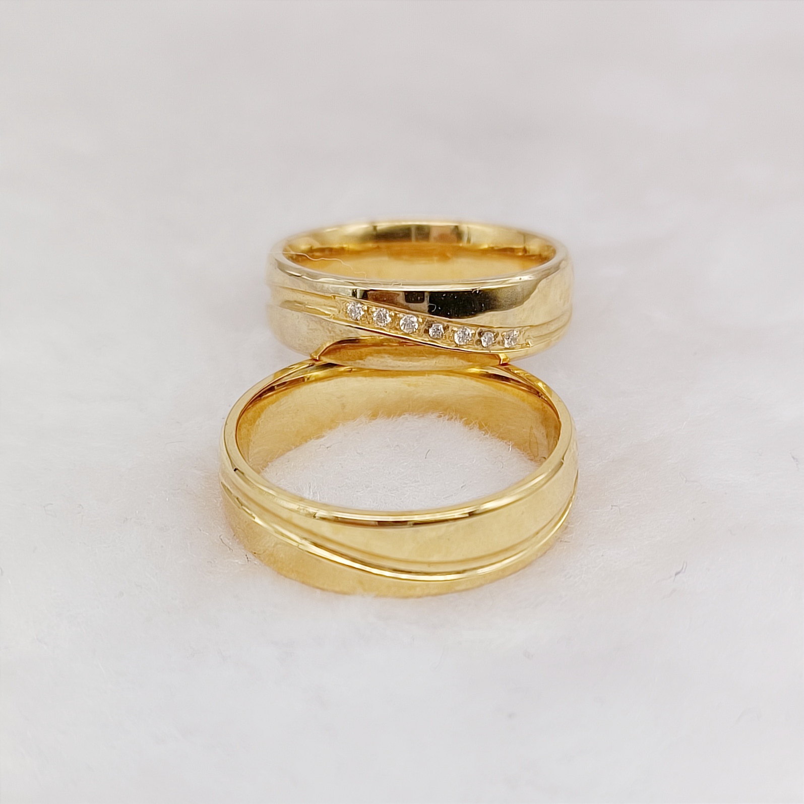 Western Shiny Lover's Couples  - Titanium Steel Ring avaliação e preço