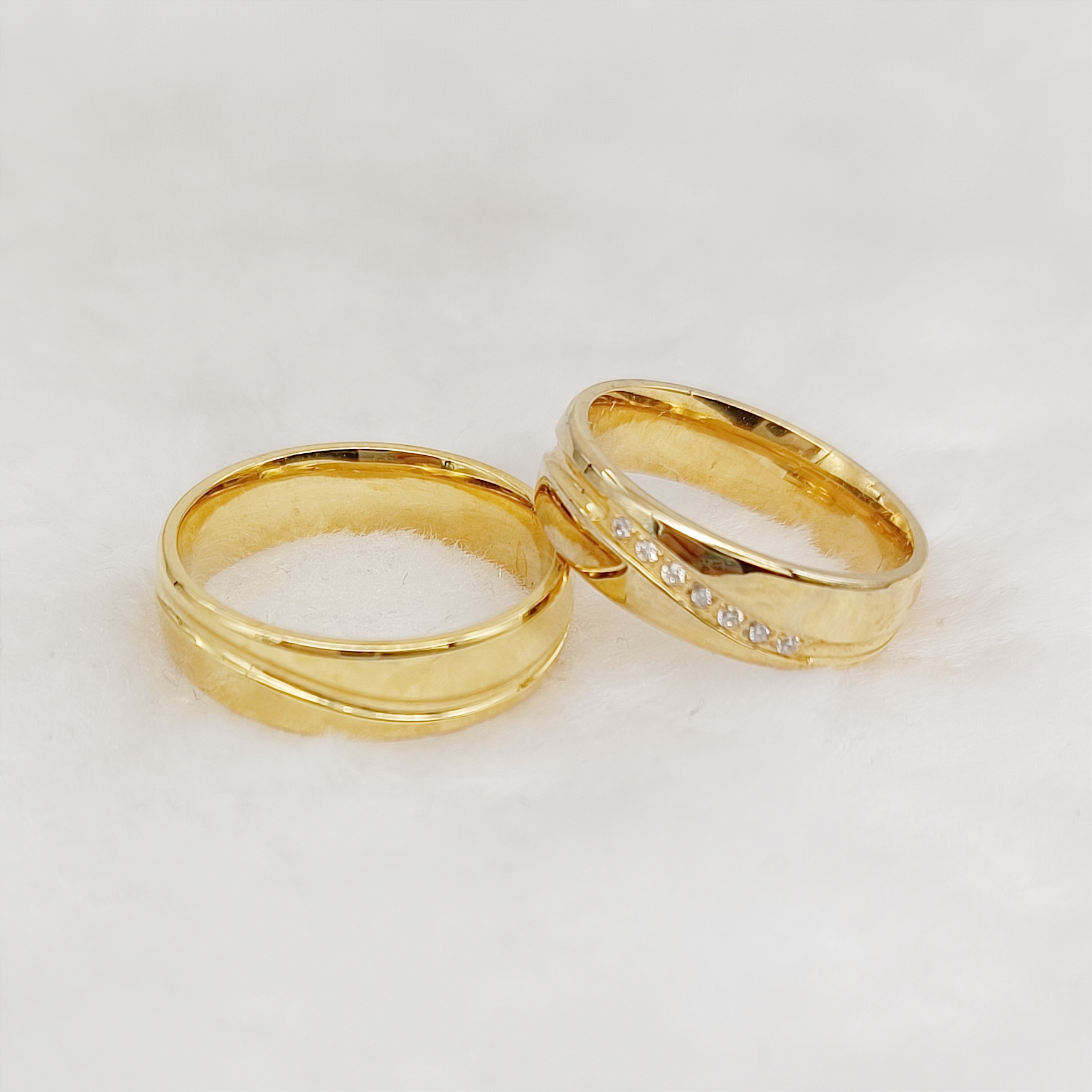 Western Shiny Lover's Couples  - Titanium Steel Ring avaliação e preço