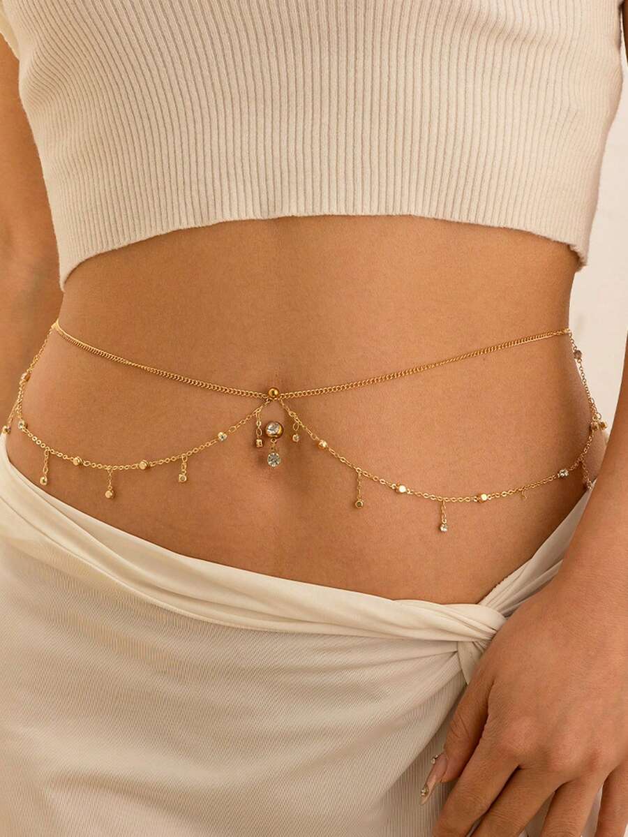 Fashionable beach tassel waist - Titanium Steel Ring avaliação e preço