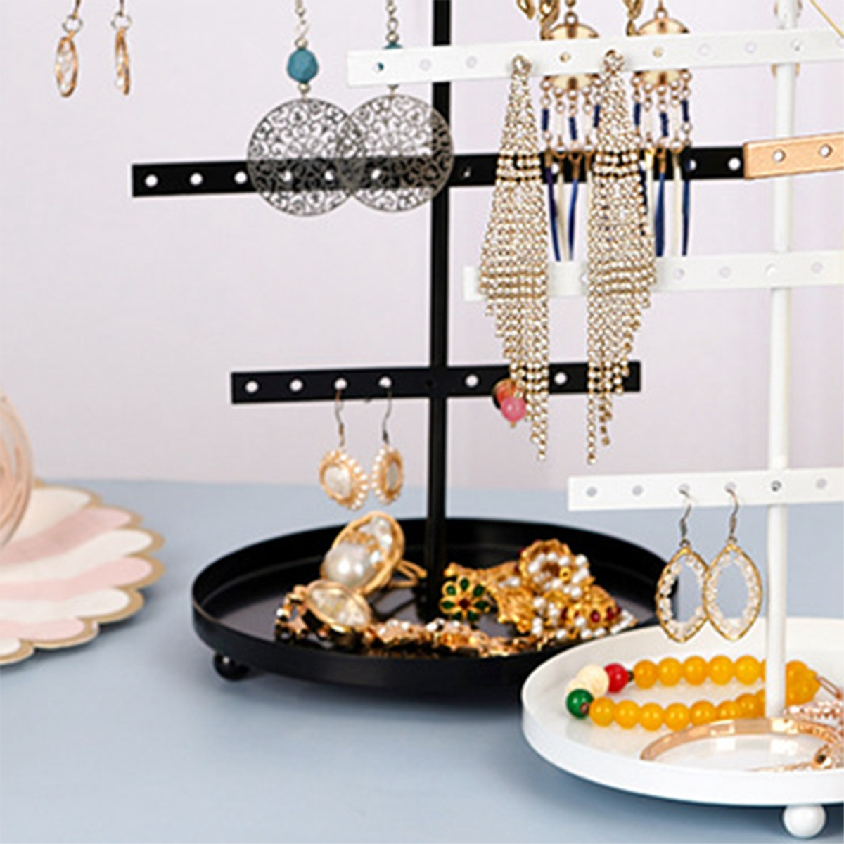 ABQR Black 3-Layer Simple Earr - Jewelry & Watches Ltd avaliação e preço