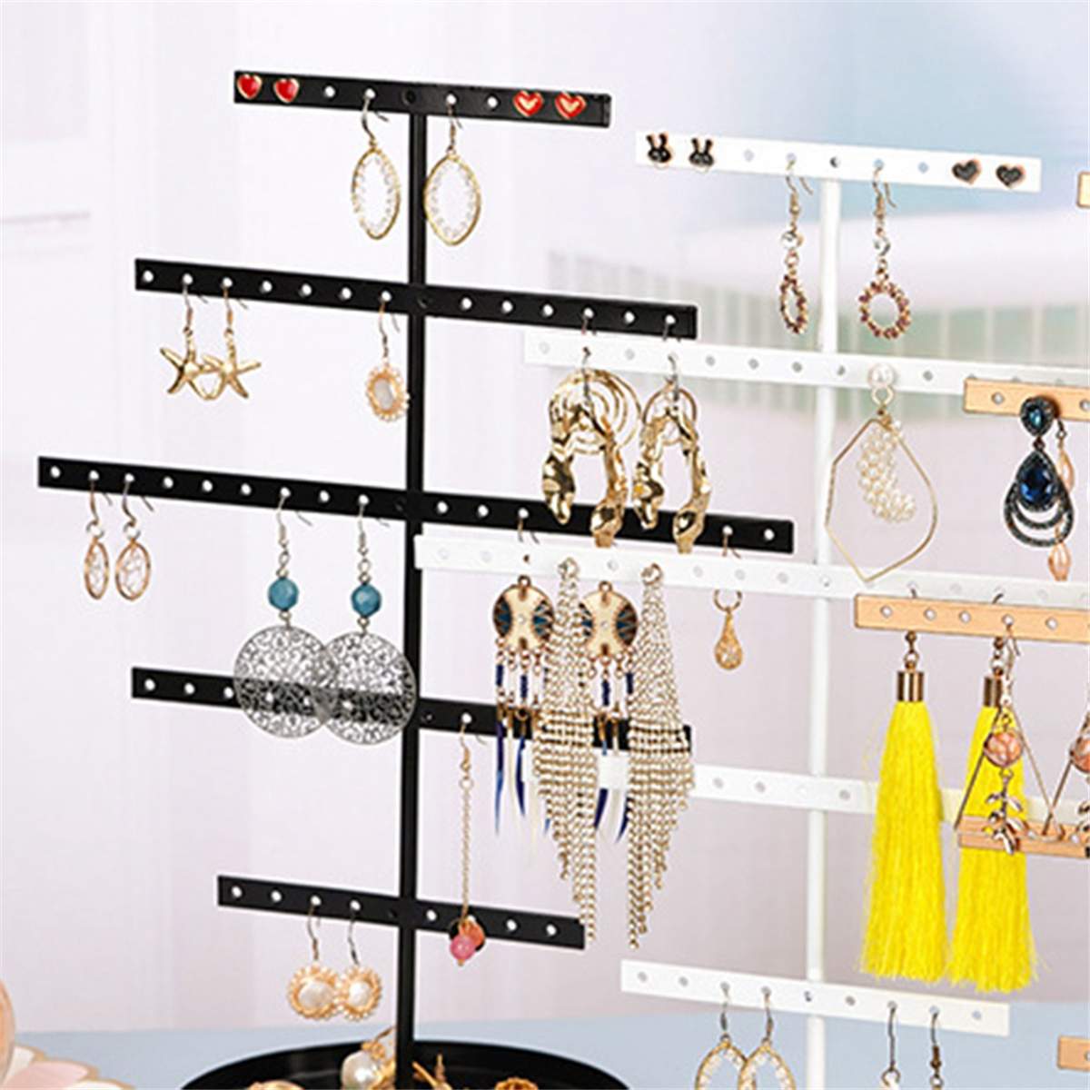 ABQR Black 3-Layer Simple Earr - Jewelry & Watches Ltd avaliação e preço