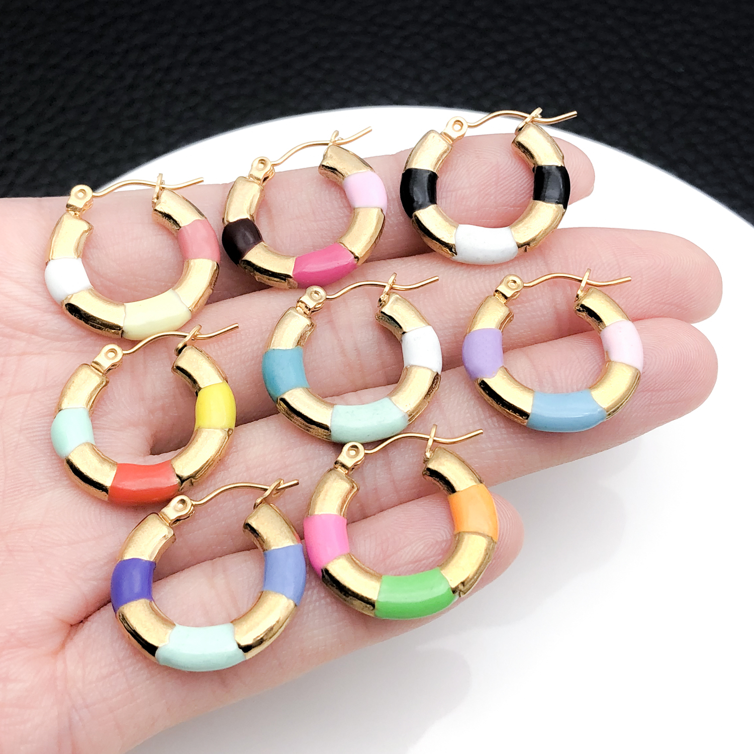 2pcs 20x20mm Simple Rectangle  - Hoop Earrings avaliação e preço