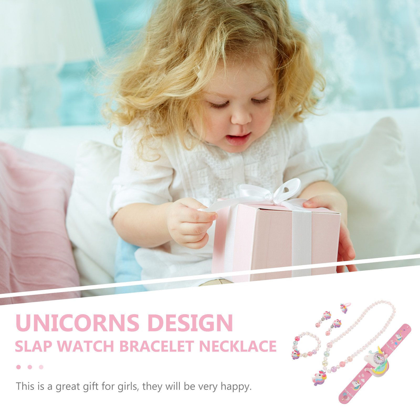 1Set Unicorn Jewelry Set Girls - Unique Jewelry Watches avaliação e preço