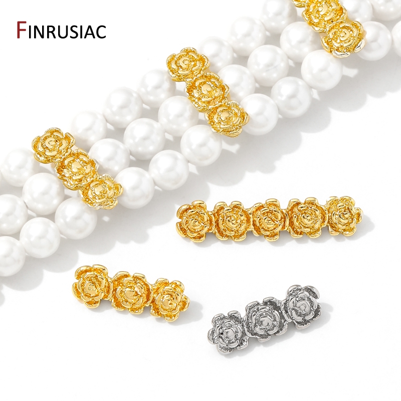 18K Gold Plated Brass Rose Flo - Rose Gold Bracelet avaliação e preço