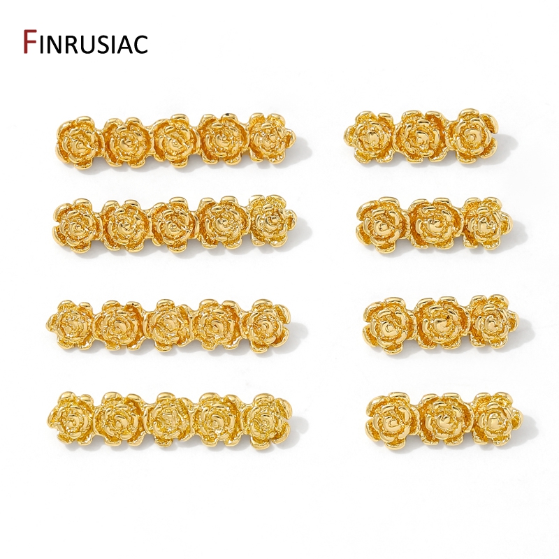 18K Gold Plated Brass Rose Flo - Rose Gold Bracelet avaliação e preço