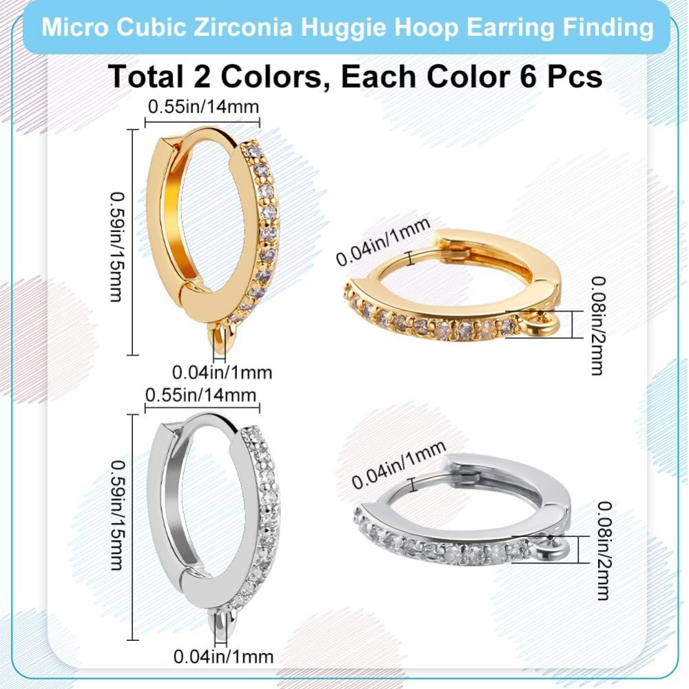 1 Box 12Pcs Round Leverback Ho - Hoop Earrings avaliação e preço