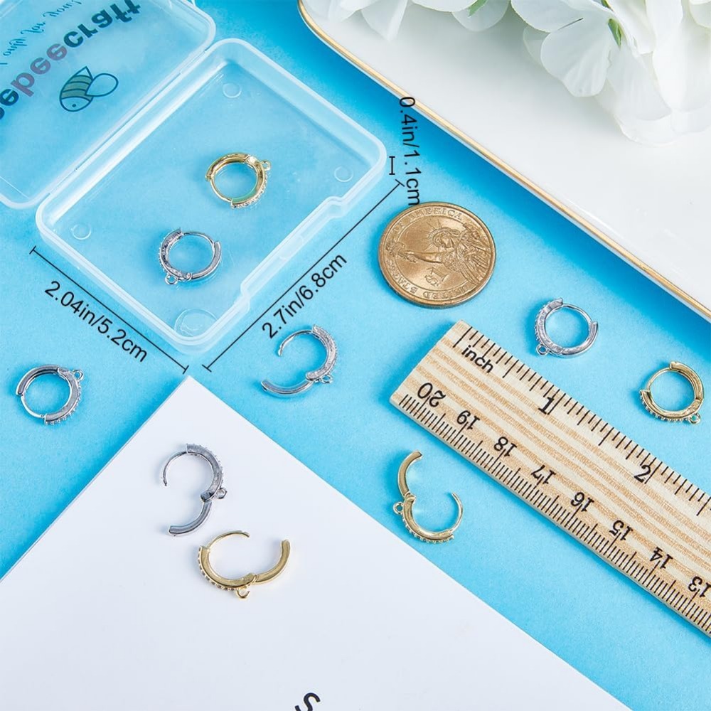 1 Box 12Pcs Round Leverback Ho - Hoop Earrings avaliação e preço