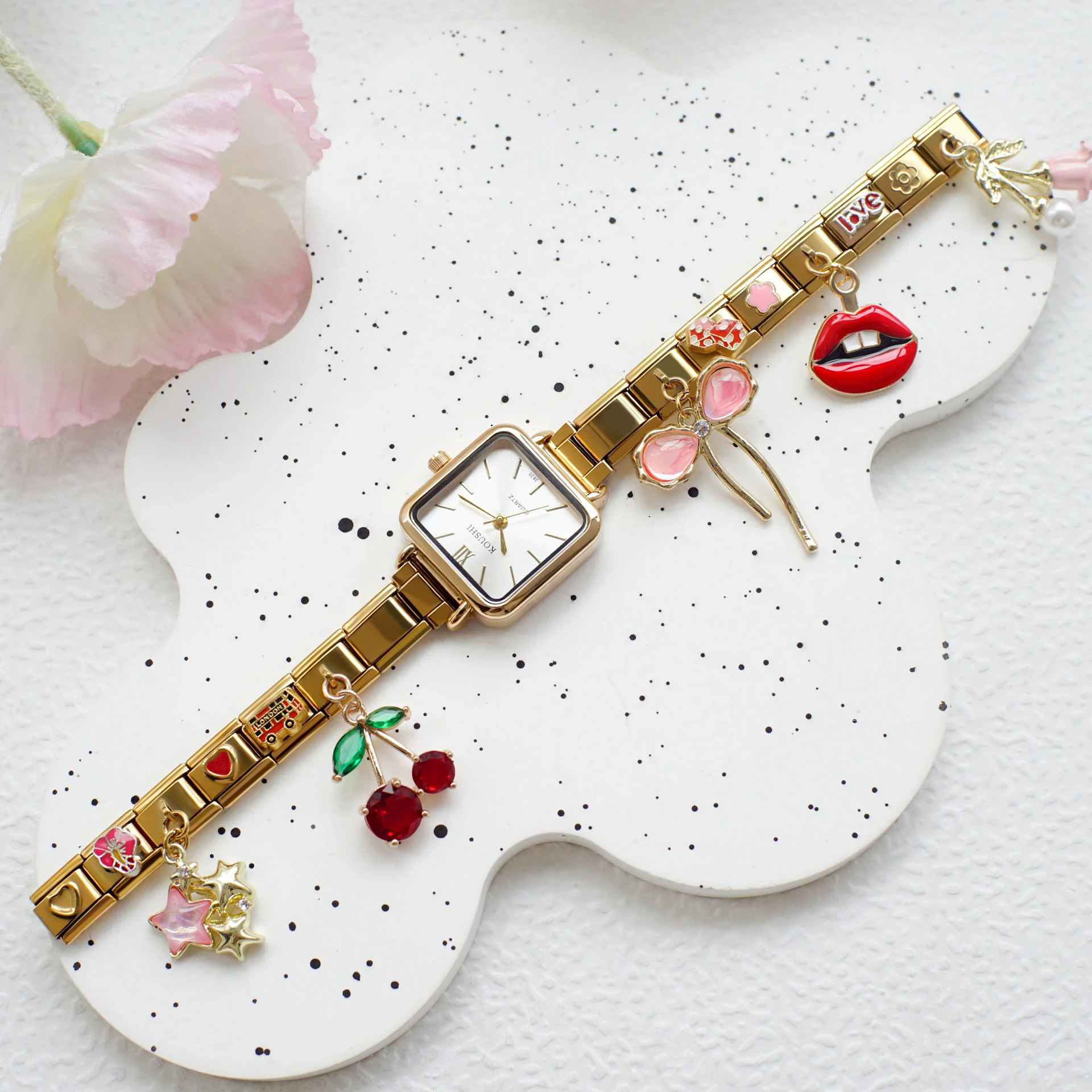 Women Square Italian Watch Sta - Jewelry Watches For Ladies avaliação e preço