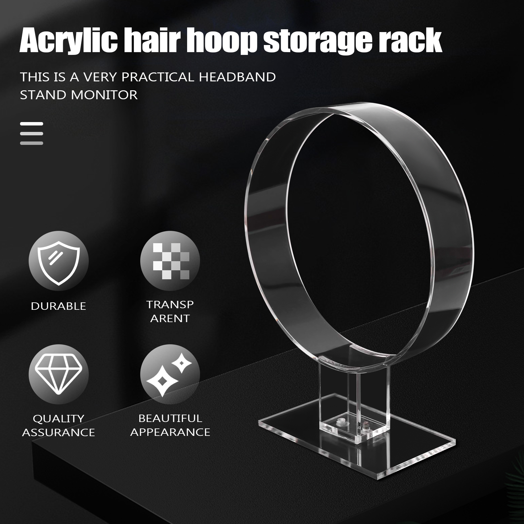 ABQR Acrylic Headband Holder,  - Jewelry & Watches Ltd avaliação e preço