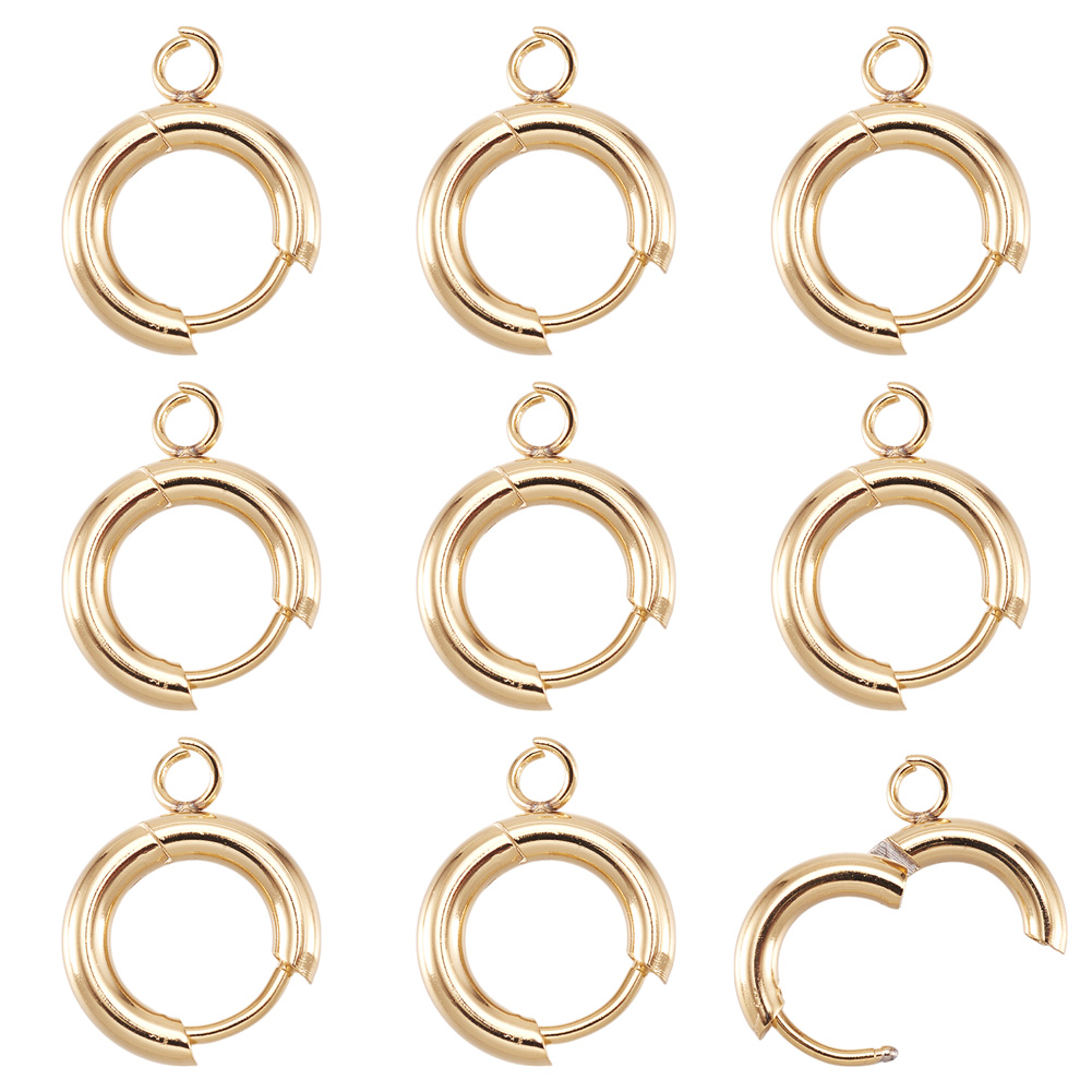 10pcs 201 Stainless Steel Hugg - Hoop Earrings avaliação e preço