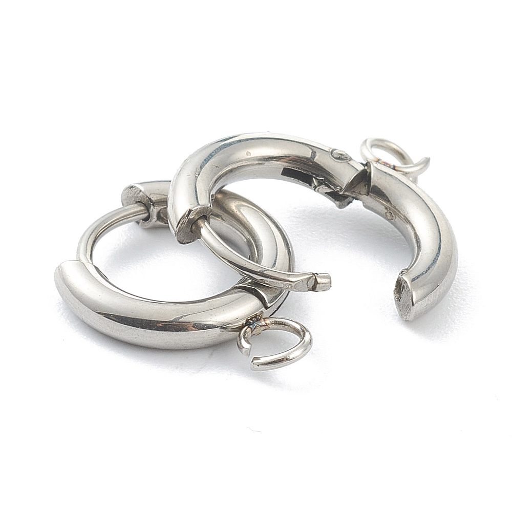 10pcs 201 Stainless Steel Hugg - Hoop Earrings avaliação e preço