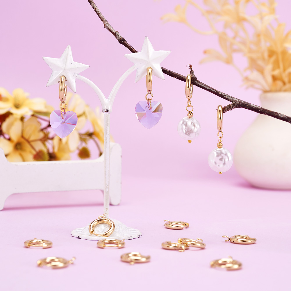 10pcs 201 Stainless Steel Hugg - Hoop Earrings avaliação e preço
