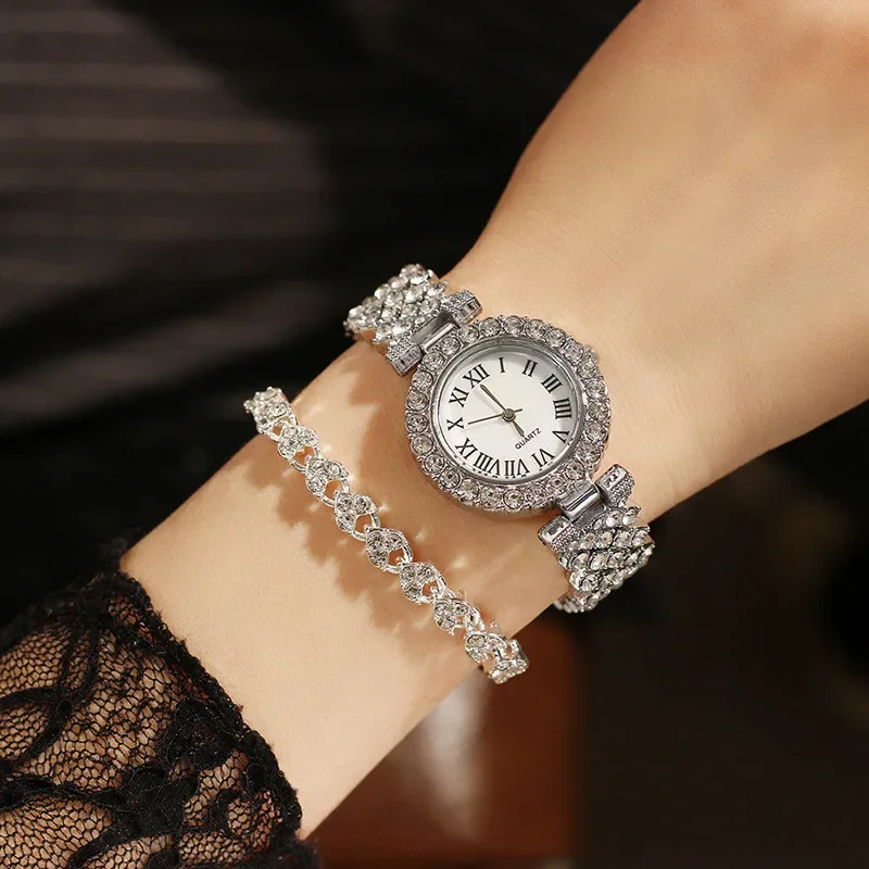 2pcs Luxury Women Rhinestone R - Rose Gold Bracelet avaliação e preço