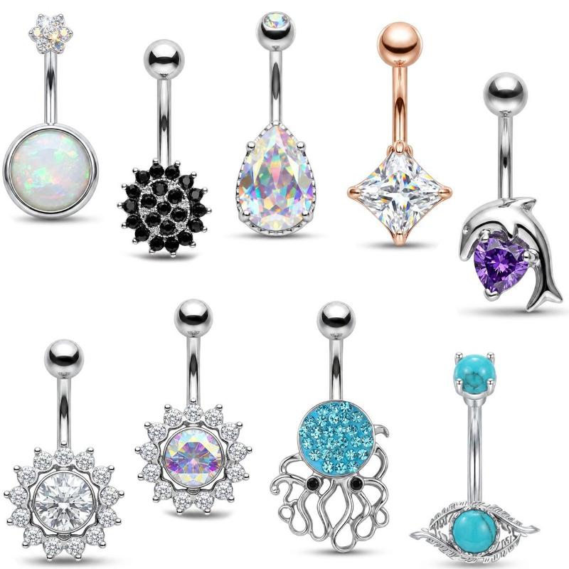 1Pcs Purple Zircon Dangle Bell - Titanium Steel Ring avaliação e preço