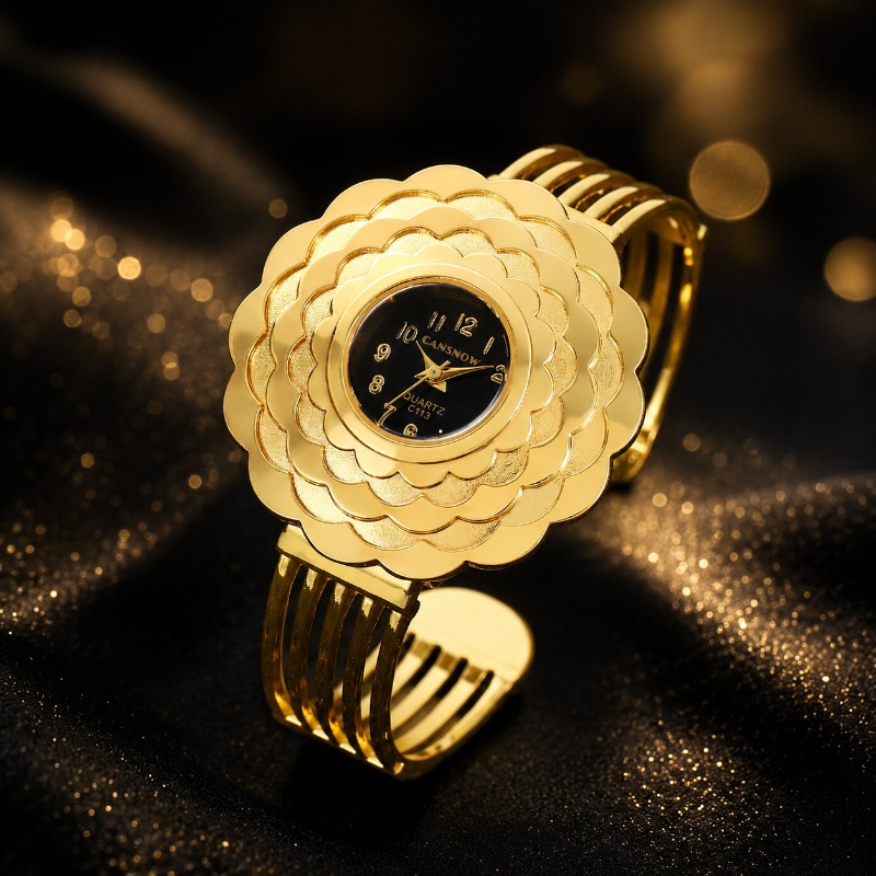 Elegant Women's Flower Quartz  - Unique Jewelry Watches avaliação e preço