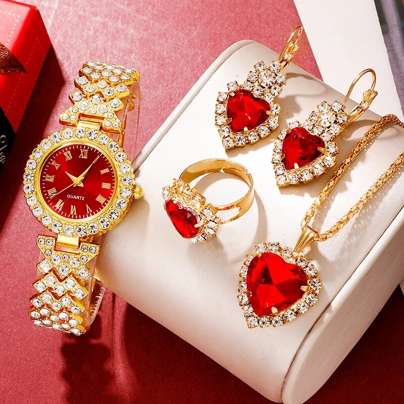 Golden Luxury Watch Women Ring - Jewelry Watches For Ladies avaliação e preço