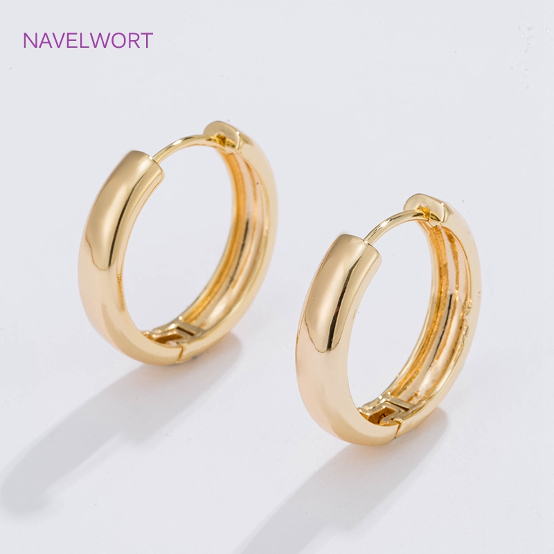 6 Sizes Gold Plated Circle Hoo - Hoop Earrings avaliação e preço