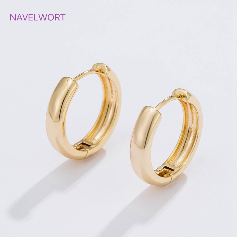 6 Sizes Gold Plated Circle Hoo - Hoop Earrings avaliação e preço