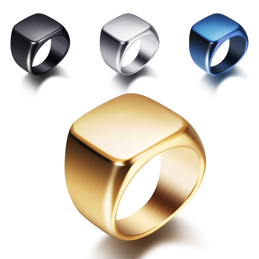 Free Engrave New Silver/Gold/B - Titanium Steel Ring avaliação e preço