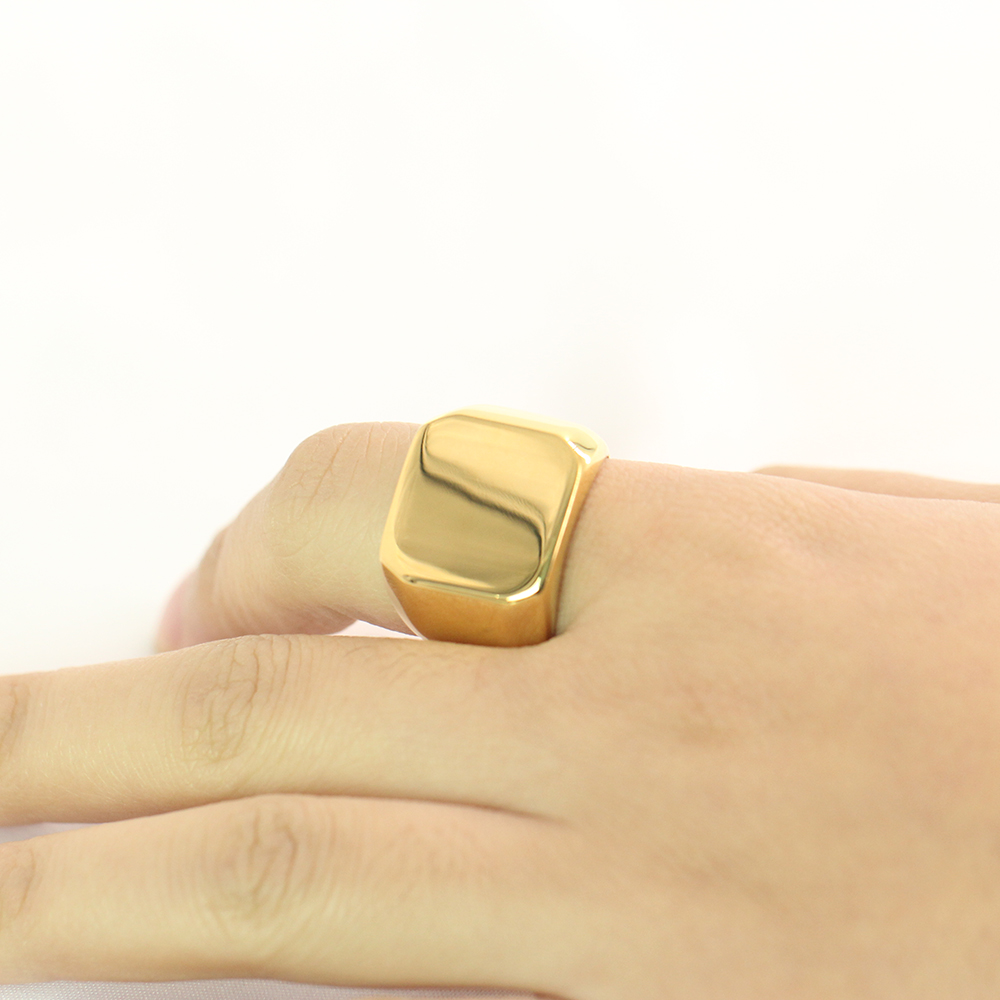 Free Engrave New Silver/Gold/B - Titanium Steel Ring avaliação e preço