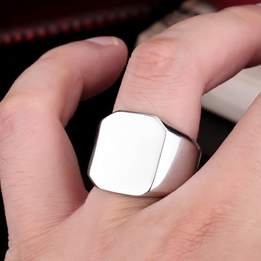 Free Engrave New Silver/Gold/B - Titanium Steel Ring avaliação e preço