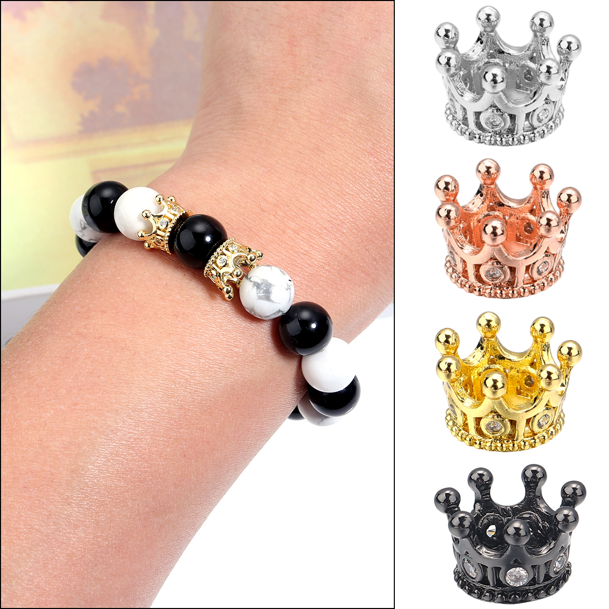 2pcs/lot Copper Inlaid Zircon  - Rose Gold Bracelet avaliação e preço