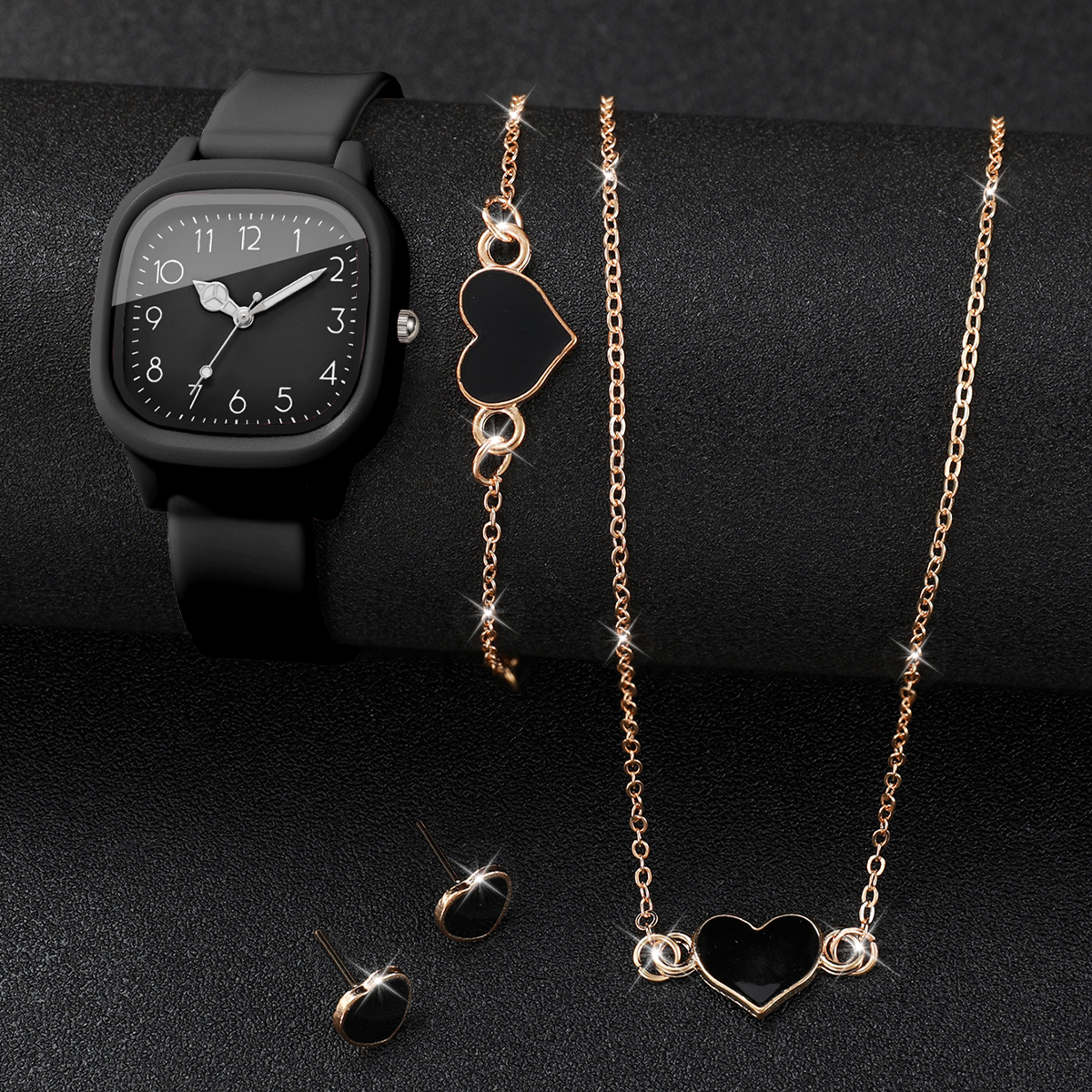 Women 4 In 1 Watch Jewelry Set - Jewelry Watches For Ladies avaliação e preço