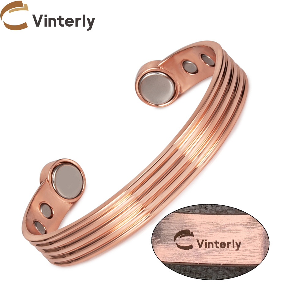 Customized Pure Copper Bracele - Rose Gold Bracelet avaliação e preço