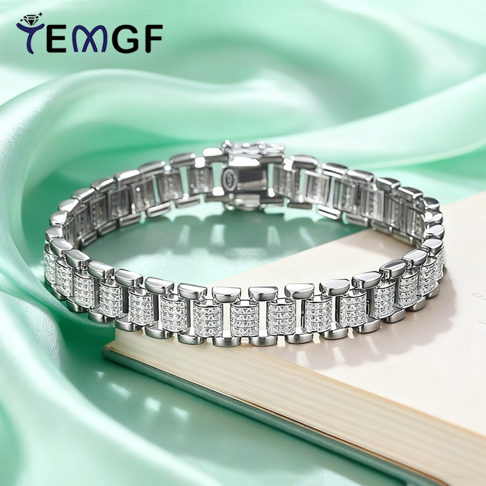 TEMGF Full Moissanite Bracelet - Unique Jewelry Watches avaliação e preço