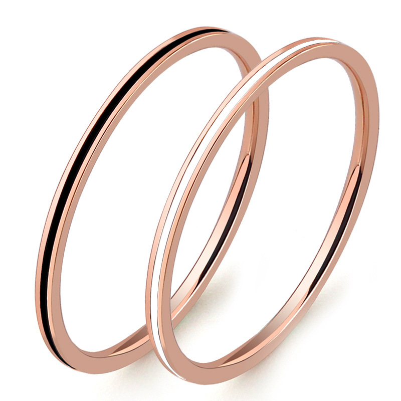 Titanium Steel Rose Gold Color - Titanium Steel Ring avaliação e preço