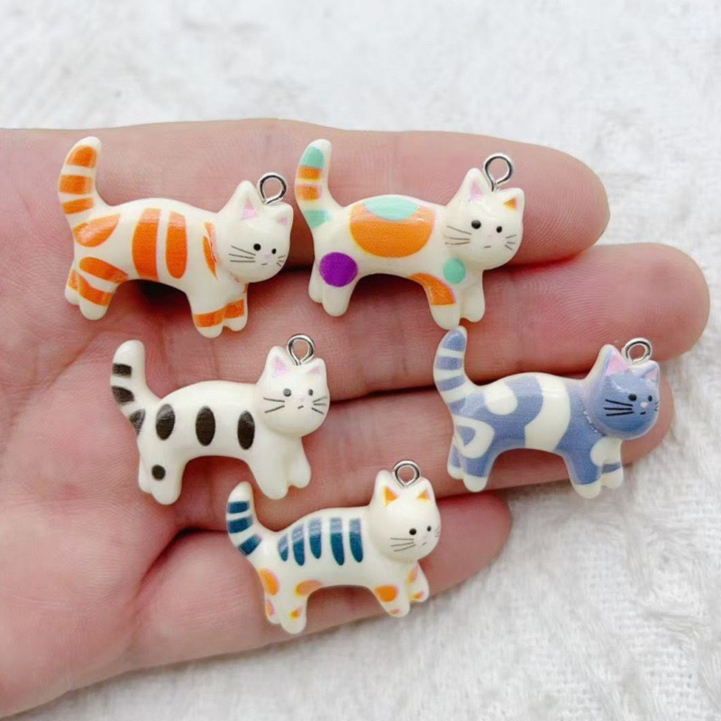 10pcs resin cartoon cat animal - Jewelry & Watches Store avaliação e preço