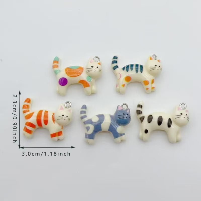 10pcs resin cartoon cat animal - Jewelry & Watches Store avaliação e preço