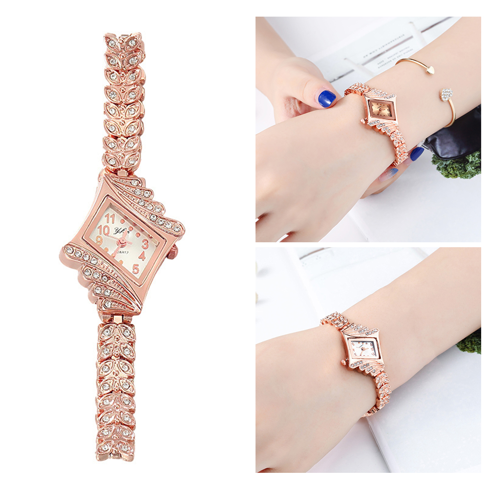 Unique Rhombus Inlaid Diamond  - Unique Jewelry Watches avaliação e preço