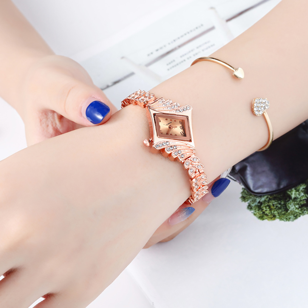 Unique Rhombus Inlaid Diamond  - Unique Jewelry Watches avaliação e preço