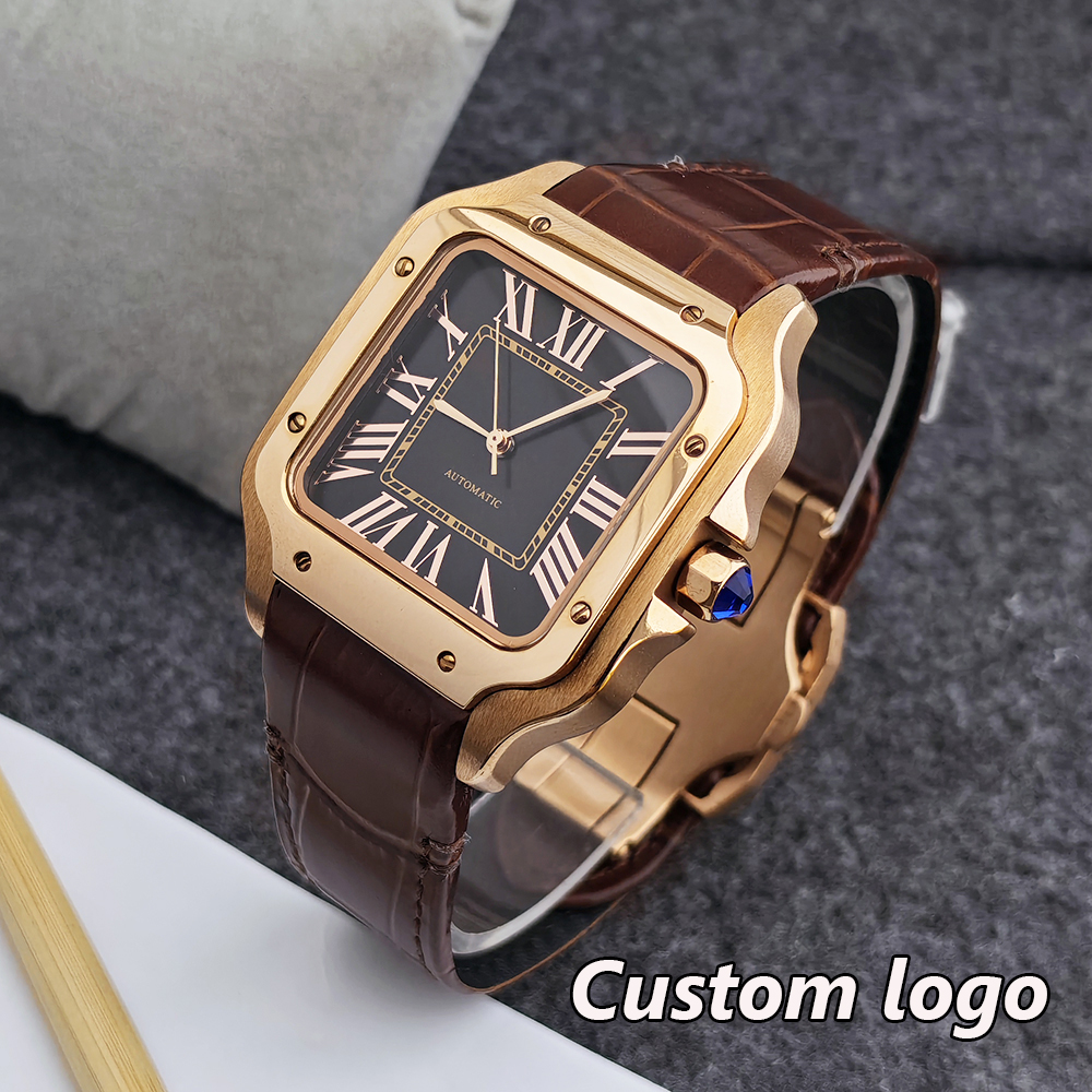 38mm NH35 Square Watch Men's A - Rose Gold Bracelet avaliação e preço