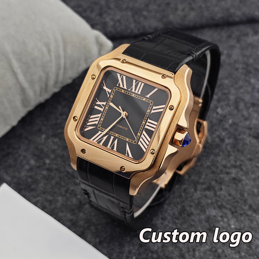 38mm NH35 Square Watch Men's A - Rose Gold Bracelet avaliação e preço