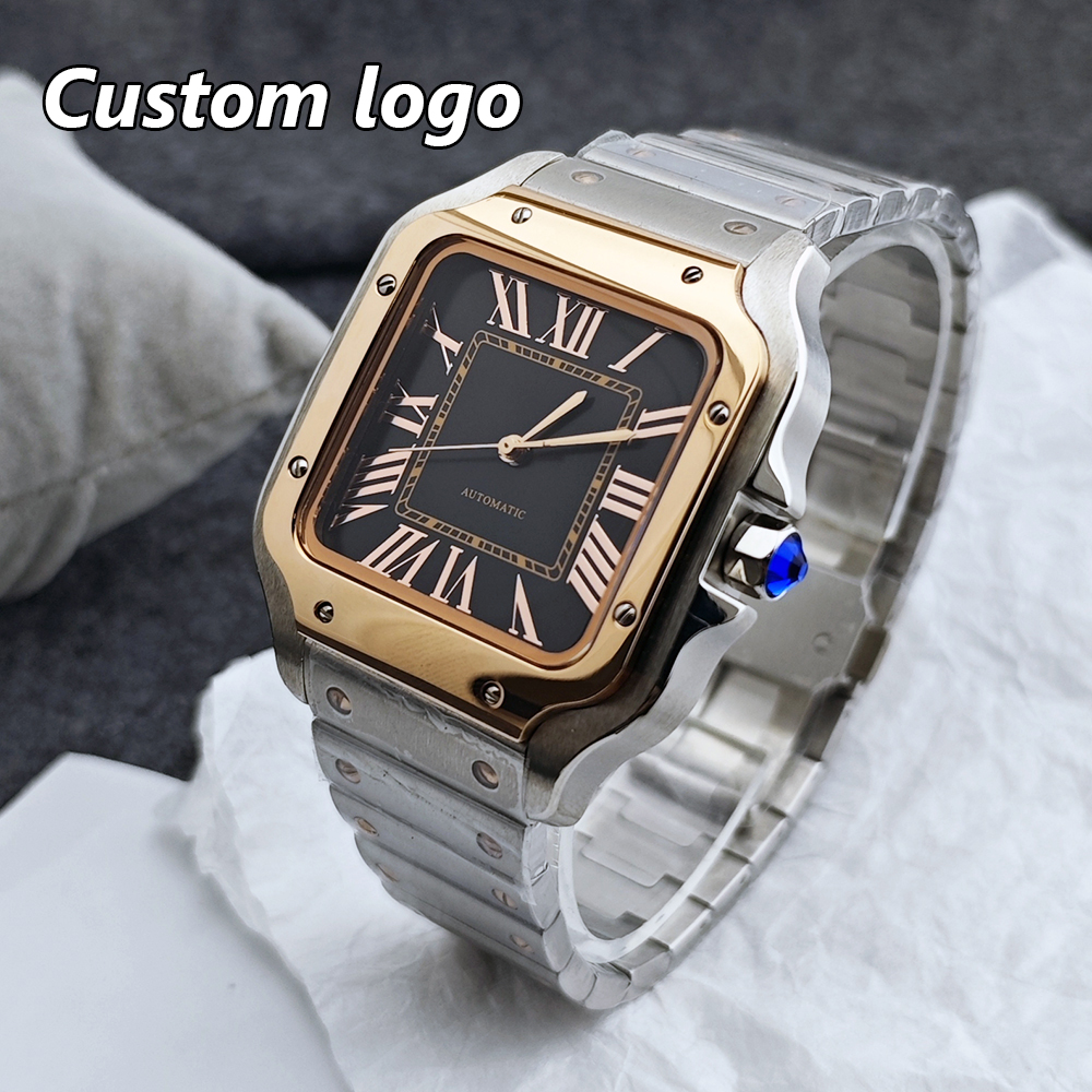 38mm NH35 Square Watch Men's A - Rose Gold Bracelet avaliação e preço
