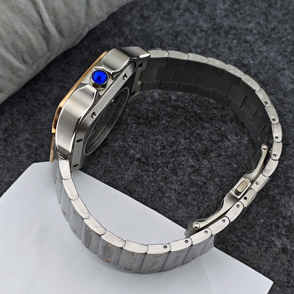 38mm NH35 Square Watch Men's A - Rose Gold Bracelet avaliação e preço